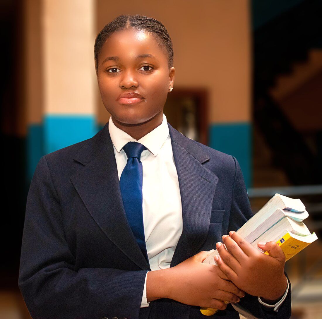 A senior pupil at the Academy