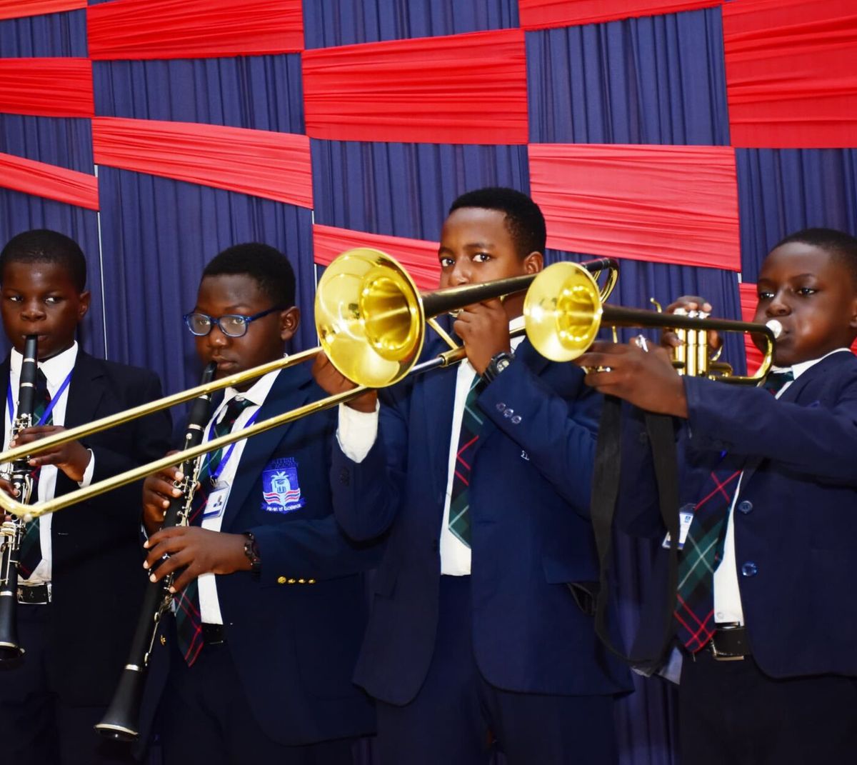 The school brass ensemble